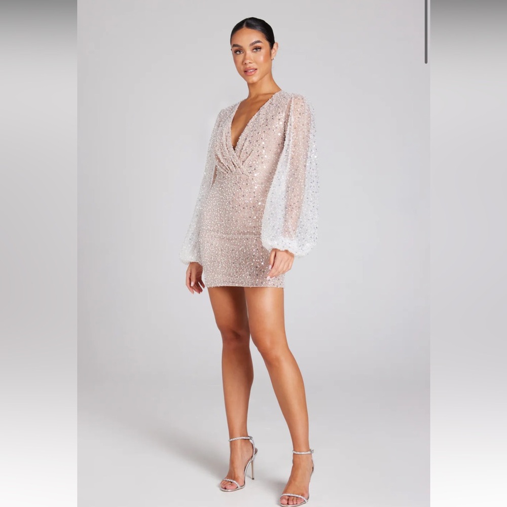 Nadine Merabi Maya White Dress